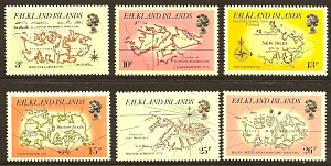 Фалкленды, Карты, 1981, 6 марок